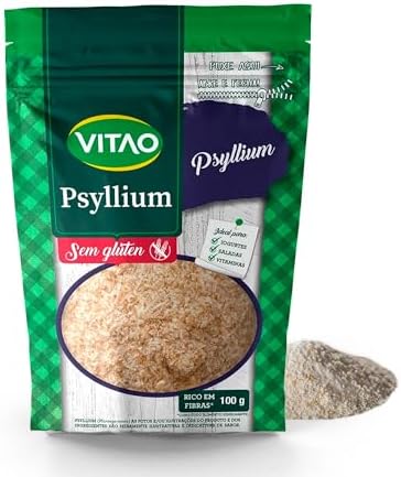 VITAO Psyllium 100g – Fibra Natural Sem Glúten para Alimentação E...