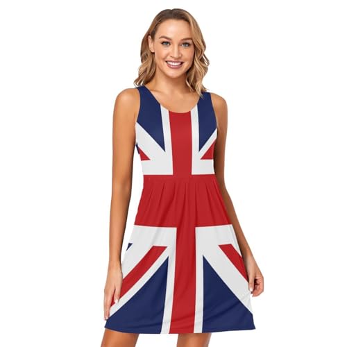 Image of ALAZA Women's Summer Dress Sun Dress Sleeveless with Pockets