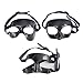 Fnacuody Basketball Training Mask Adjustable Face Shield Guard Sports Protection Unisex Football Basketball Upper Half Mask Performance Party Costume(Black Big Eyes)