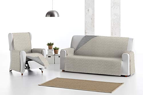Housse de canapé 4 places Eysa Mist réversible aux finitions soignées - 5