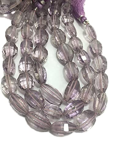 Améthyste rose en fil de perles ovales facettées pour réussir vos bijoux faits main