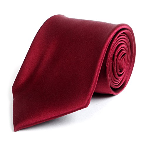 Men's Solid Burgundy Silk Tie