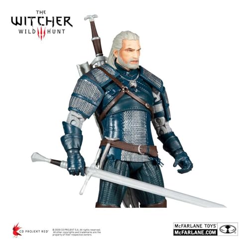 McFarlane Toys - Geralt of Rivia - Viper Armor Teal Dye (The Witcher) 7" Action Figure.