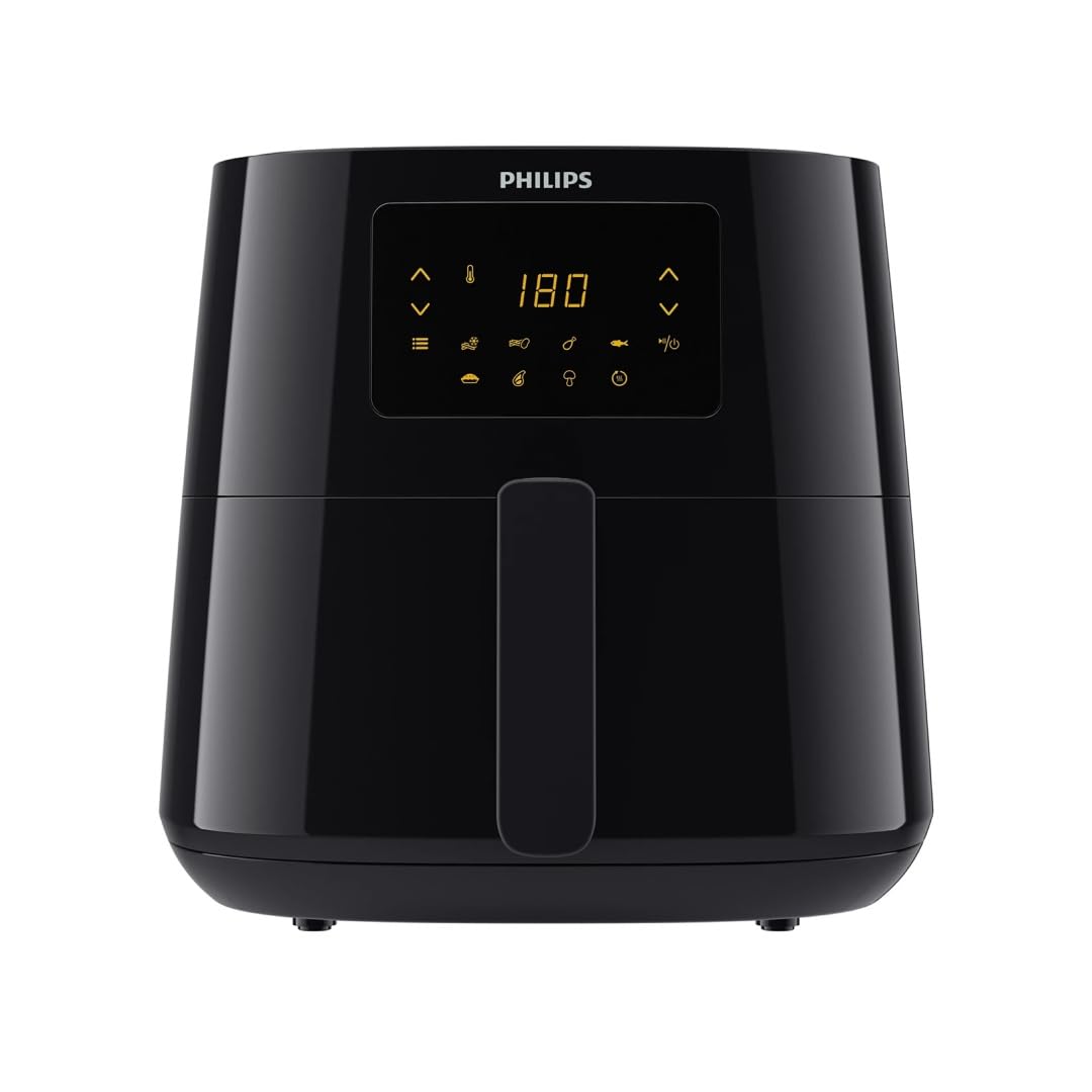 Philips Essential Airfryer XL - 6.2L, Freidora sin Aceite, Tec Rapid Air, Pantalla Táctil, NutriU App (HD9270/90)