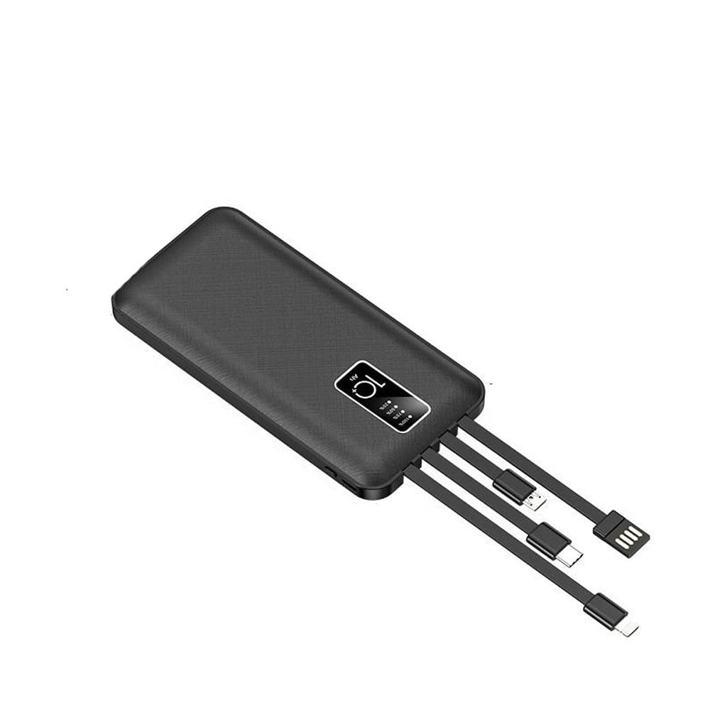 JJJ Samodzielny mini powerbank 20 000 mAh przenośny powerbank do szybkiego ładowania o dużej pojemności (kolor: czarny)