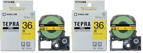 �y�����z �L���O�W��(Kingjim) �e�v��PRO�e�[�v�J�[�g���b�W �J���[���x��(�p�X�e��) 36mm �����x��/������ ����8m SC36Y (× 2)