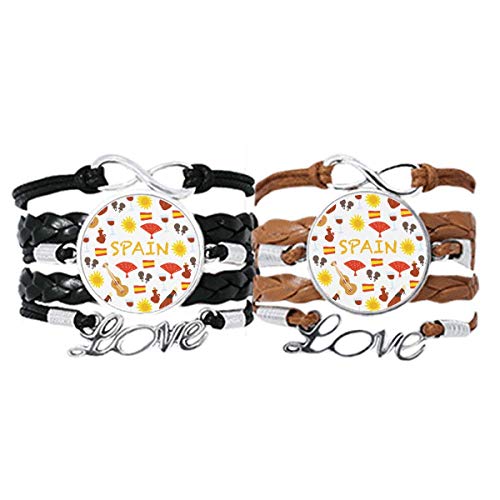 Pulsera de música Flamenca ajustable en cuero que no causa alergias ni pesa en la muñeca
