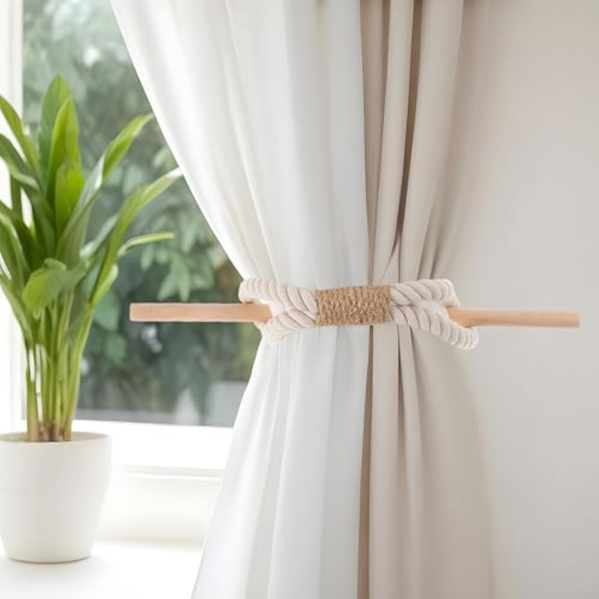Farmhouse Curtain Tiebacks, 2 Pieces