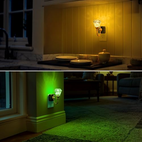 Image of DORESshop Night Light,Diamond Acrylic Night Lights Plug into Wall, 1 Pack