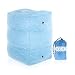 LOOJO Travel Inflatable Airplane Foot Rest Pillow. Adjustable Height. Comfy Blow Up Travel Accessories for Kids and Adults. Computer and Under Desk Leg Rest. Portable Sleep, Flight and  Car Cushion
