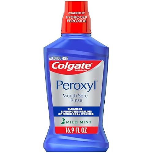 Colgate Peroxyl Antiseptic Mouth Sore Rinse, Alcohol Free, Mint, 16.9 fl oz