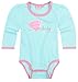 Body Maniche Lunghe Bambino Ragazza 'Superbaby' blu/rosa da 3 a 24 mesi blu blu 24 mesi