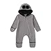 Produktbild MRULIC Baby Overall Mit Kapuze Footies Winter Strampler Schneeanzüge Karikatur Jumpsuit Mädchen Jungen Kleidungsset Fleece Footed Spielanzug(A-Grau,Höhe:65-70cm)