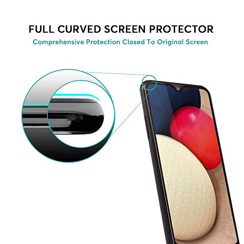 Image of Screen Protector for Samsung Galaxy A02s | M02s (Black) Tempered Glass Edge-to-Edge 6D Screen Guard With Installation Kit