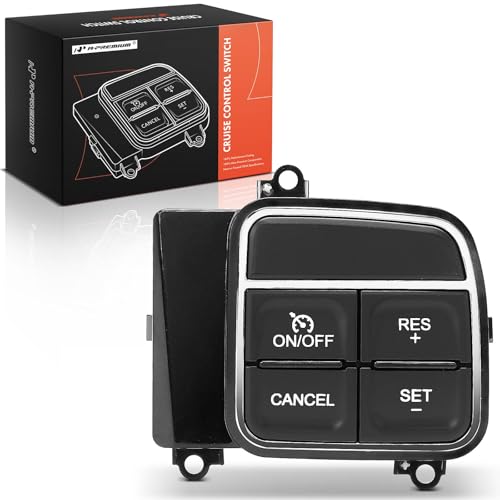 A-Premium Steering Wheel Mounted Cruise Control Switch Buttons Compatible with Dodge Grand Caravan 2012-2020 Charger 2011-2014 Journey & Ram 2500/3500/4500/5500 & Chrysler Town & Country 300
