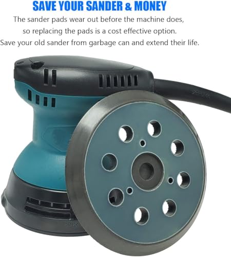 Replacement Sander Pad for Makita 743081-8, 743051-7 - Fit BO5041/K, BO5010/K, BO5030/K, BO5031/K, XOB01Z Random Orbital Sanders - Standard 5" Hook and Loop Sander Pad