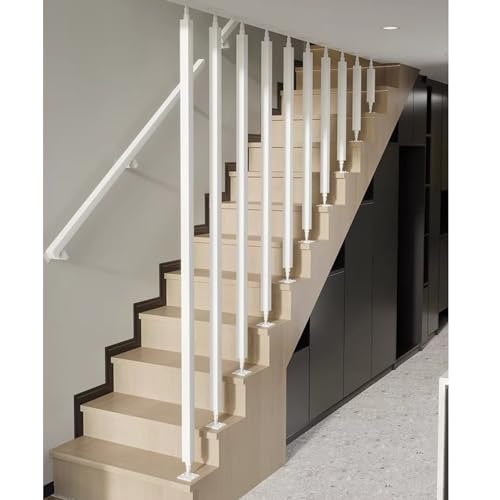 Pasamanos Escalera Barandillas Balaustres de escalera con soporte de metal ajustable, balaustres de metal personalizables para escaleras inclinadas, columna de balaustres para casa/hotel/ático/centro