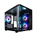 Produktbild CoolBox GM100 Vision - PC-Gehäuse Micro ATX und Mini ITX, gebogenes Seiten- und Frontfenster aus gehärtetem Glas, inklusive 3 Lüftern von 12 cm ARGB, unterstützt Flüssigkeitskühlung, unterstützt