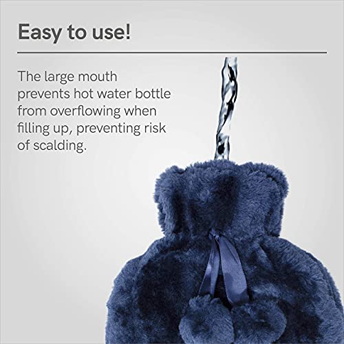 Luxe warmwaterkruik met pluche kunstbont overtrek - 2 liter - Wintertaling - Image 6