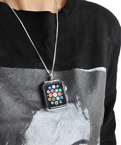 Stainless Steel Chain Necklace Smartwatch Band 42Mm Series 3 2 1 / 44Mm Series 4 New Newest Polished Silver Metal Box Chain Strap Rope Neckband Replacement Accessories Wearable Technology Women Men #TOP3