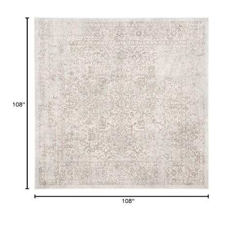 Tapete cuadrado SAFAVIEH 9 pies Ivory Taupe miniatura 2