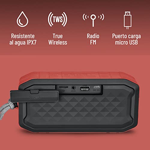 Elbe Altoparlante Bt 5W Rosso IPX7 Tws ALT-R15-TWS - 8