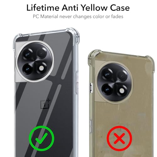 Image of Jkobi Back Case Cover for OnePlus 11R (Shockproof Crystal Clear Anti Yellow Case | Drop & Camera Protection | Hard Polycarbonate)