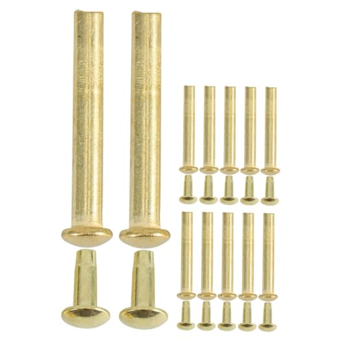 Cabilock Kit De 12 Rivets De Réparation Dorés 3 Mm x 30 Mm Pour Éventail Pliant, Accessoires De Rechange Solide, Épingles Pour Arbre De Ventilateur Fait Main, Entretien Et Réparation Facile