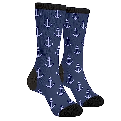 Nautical Anchor Novelty Socks For Women & Men One Size