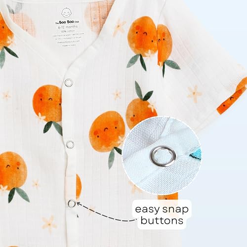 Image of The Boo Boo Club Kid'S 100% Muslin Organic Cotton Printed Button Shirt and Short Set | Half Sleeve Shirt | Summerwear Set | Kids Cothing Wear Set