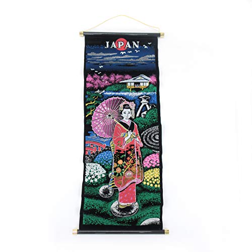 Tapisserie motif japonais, grand souvenir d'outre-mer et décoration zen