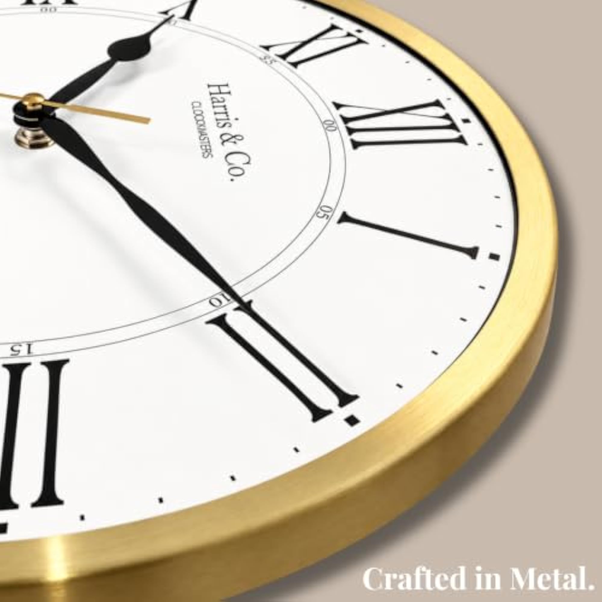 Pendulum Wall Clock, Silent Sweep Noiseless Movement