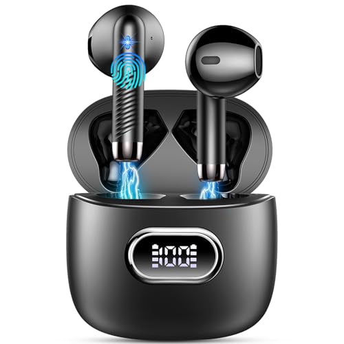 Drsaec Casque Bluetooth 5.4, Écouteurs Bluetooth Stéréo HiFi avec 4 ENC Mic, Écouteurs sans Fil...