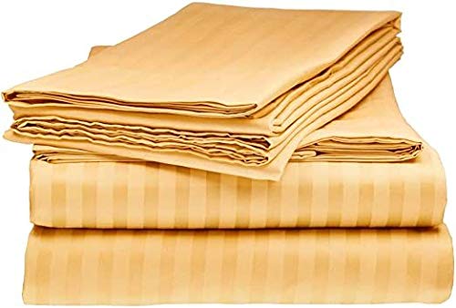 Gold Stripe Full Size Sleeper Sofa Sheets 100% Egyptian Cotton 600 TC