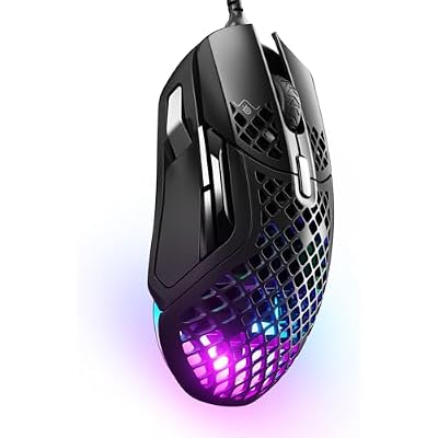 SteelSeries Aerox 5 - Holey RGB Gaming Mouse - Ultra-lightweight Water Resistant Design - 18K DPI TrueMove Air Optical Sensor - 9 Programmable Buttons