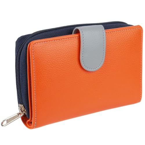 Portefeuille en cuir de qualité supérieure Golunski orange avec design contemporain élégant