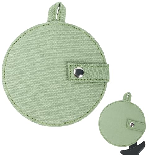 1-Pack Canvas Pizza Cutter Sleeve – Fits Wheels 4” or Smaller, Magnetic Snap, Lanyard for Hanging on Hooks or Rails (Sleeve Only) (Olive Green)