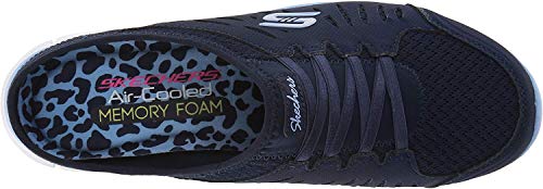 Skechers Sport Women's Gratis-No Limits Slip-On Mule, Navy/Light Blue, 8.5 Wide #TOP6