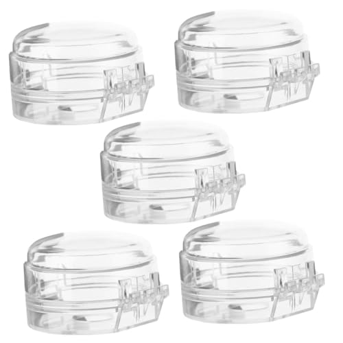 KOCKSHION 5Pcs Gas Stove Knob Covers Childproof Knob Lock for Safety Transparent Material Easy Installation Oil Design for Ovens and Gas Stoves Durable and Simple Appearance