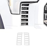 MYCNLEE Automobile Accessories Automotive Front Air Vent Inlet Cover Trim Fit for Toyota Tundra 2025 2024 2023 2022 (Matte Silver) ABS 2PCS