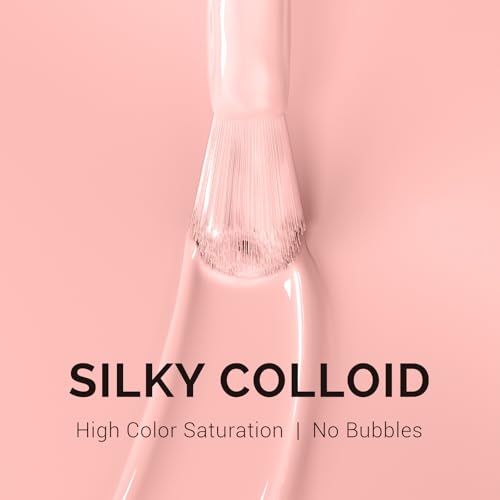 Image of MelodySusie 15ML Pink Nude Gel Nail Polish,Nails Soak Off UV LED Cinnamon Pink Gel Polish Gift for Women Nail Art Manicure Salon DIY Nail Design Decoration at Home-A2404