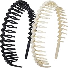 2Pcs, Wavy-Black,White