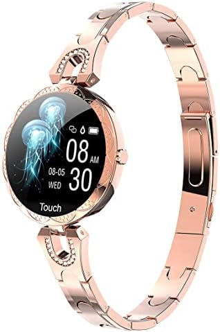 Smart Watch for Women,Waterproof Fitness Tracker for Android iOS Luxury Rose Gold Crystal Smart Bracelet Calorie Counter Pedometer Call Message Reminder Sleep Tracker
