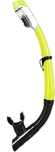 Miniatura 10 de Esnórquel seco de fácil respiración para buceo, snorkel para esnórquel, buceo, natación con válvula superior seca y boquilla de silicona de grado