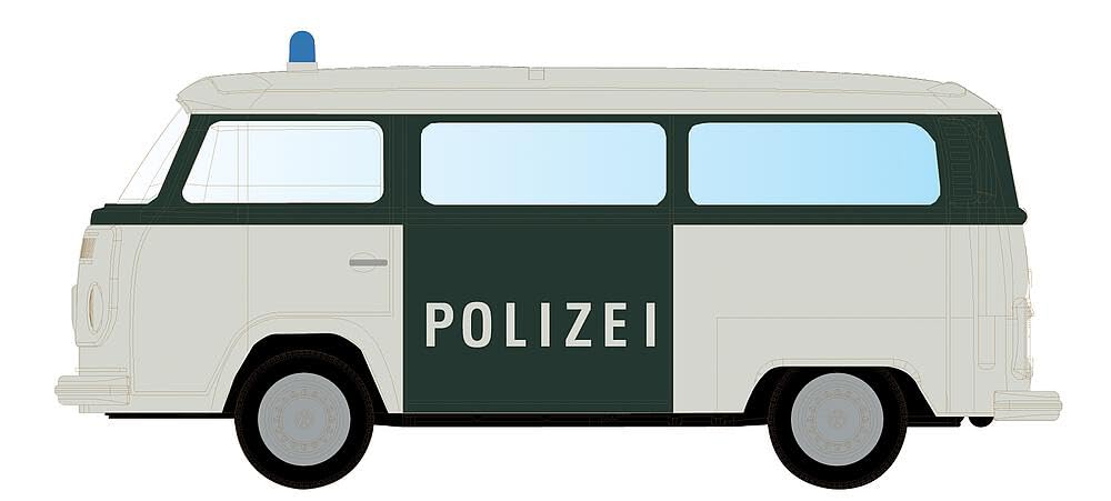 LEMKE Collection 81524790 VW T2 Bus Police - Track Gauge N