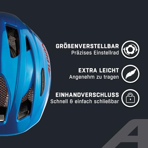 ALPINA PICO Kinderfahrradhelm, True Blue Gloss, 50-55 cm – Ansicht 3