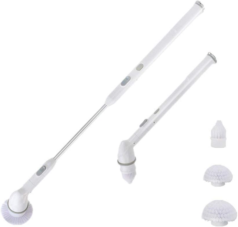 ElecRat Cordless Spin Scrubber, 360 Electric Tub and Tile Scrubber with 3 Replaceable Brush Heads and Extension Handle for Bathroom,Kitchen,Wall,Window, Floor