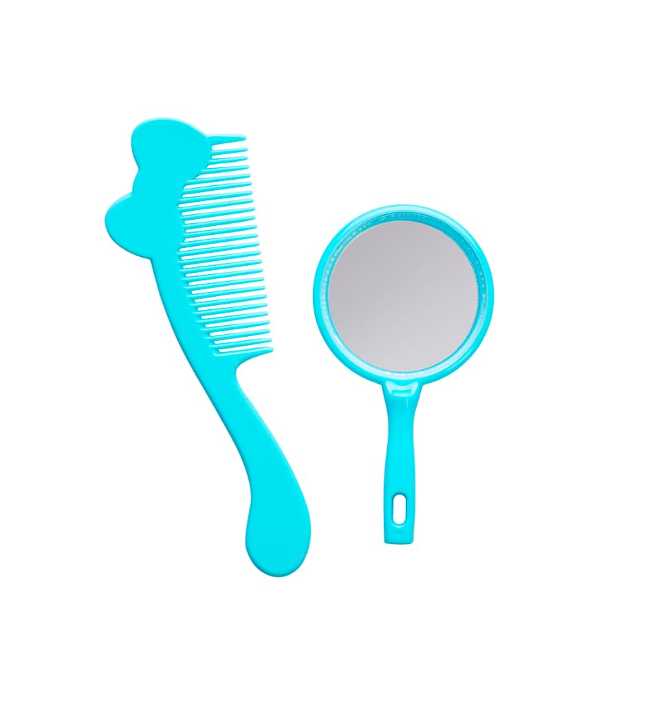 Baby Comb and Mirror Set, Turquoise, 2-Piece Grooming Kit-image-39