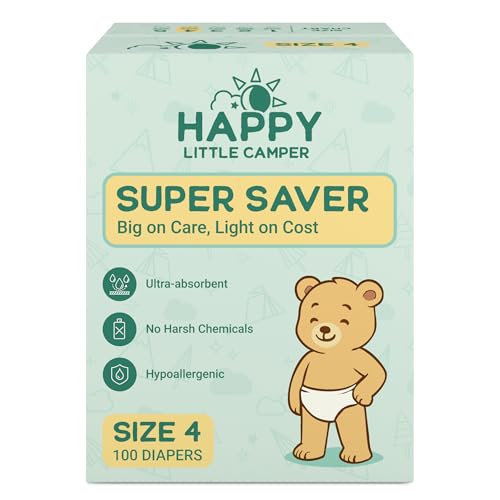 Happy Little Camper(�n�b�s�[���g���L�����p�[) �X�[�p�[�Z�[�o�[���ނA�T�C�Y4�A100�� | ��\�Z�ɂ₳�����g���̂ăx�r�[���ނ� �q�����p | ��h���� ������ ���z����