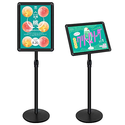 掲示板 宣伝 広告用 看板 店舗　5枚セット　額縁 Amazon | 重い立て看板 アルミ掲示板 スタンド 伸縮案内板 メニュー